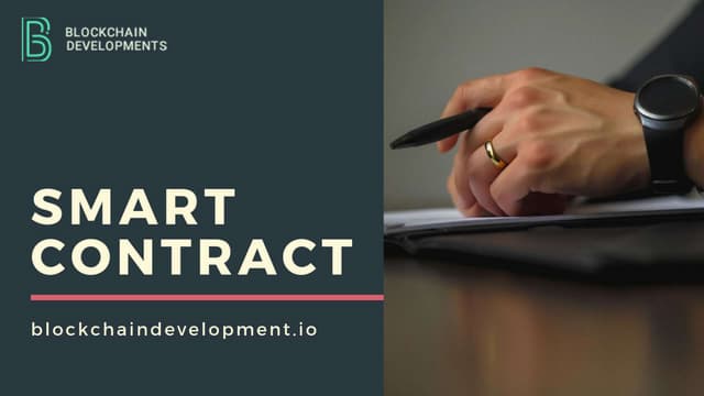 Smart contract development company   blockchain developments