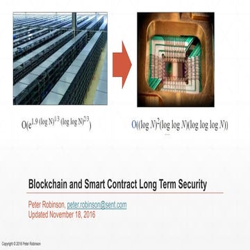 Blockchain and Smart Contract Long Term Security (updated)