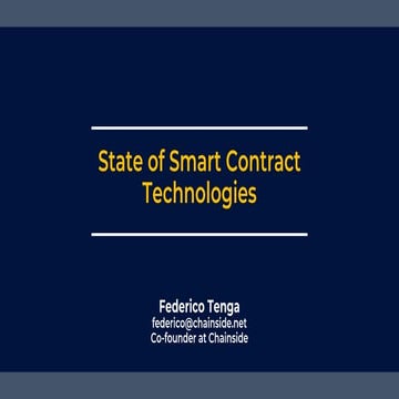 State Smart Contract Technologies