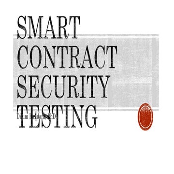 Smart Contract Security Testing
