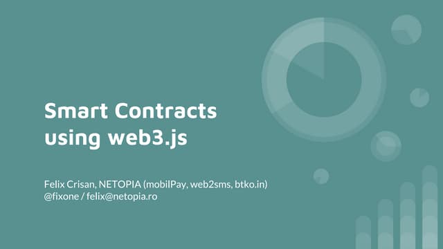 Smart contracts using web3.js