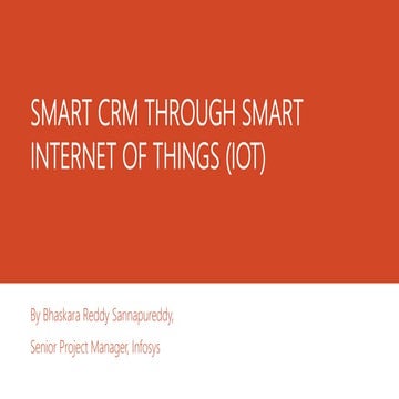Smart CRM through Smart Internet of Things