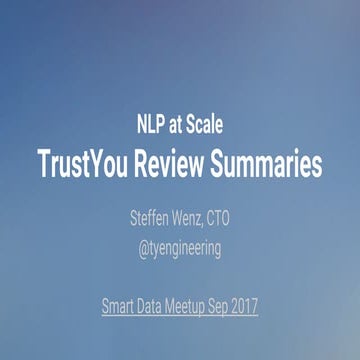 Smart Data Meetup - NLP At Scale
