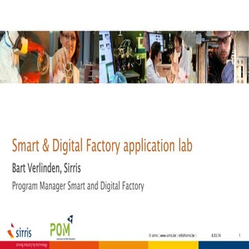 Smart & Digital Factory Application Lab van Sirris in Kortrijk