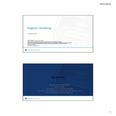 Smart digital retail guest lecture jari salo university of cape town 2015