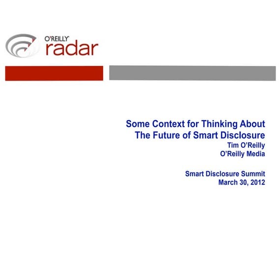 The Future of Smart Disclosure (pdf)