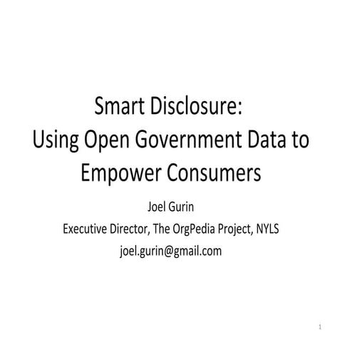 Smart disclosure ppt