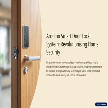 Smart door lock system to protect privac. | PPTX