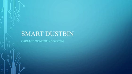 Smart dustbin using arduino and ultrasonic sensor | PPT image.