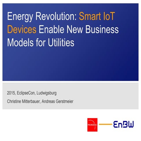 Smart edge ioT devices enable utility company to create new business segments...