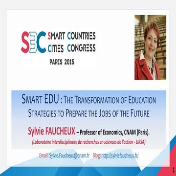 SMART EDU : the transformation of education. Strategies to prepare the jobs o...
