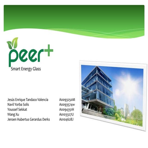 Biz Model fof Smart energy glass