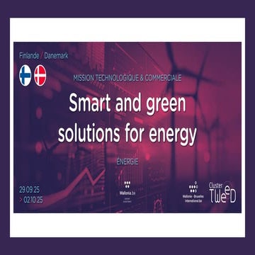 Feedback • Mission Smart and Green solutions for Energy en Finlande et au Dan...