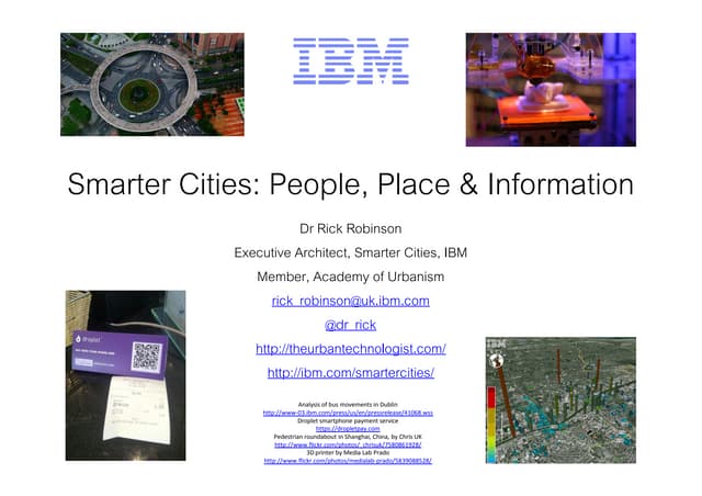 Smarter Cities - Rick Robinson, IBM - State of the Map 2013 (SotM 2013 Birmingham)