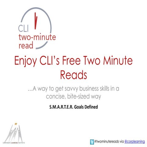 SMARTER Goals Defined