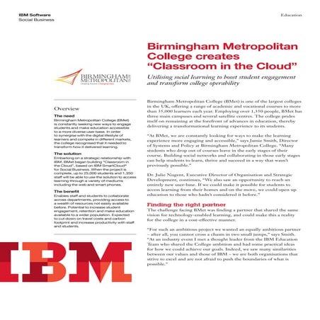 Smarter learning in the ibm cloud epc12363 gben