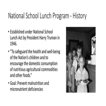 National School Lunch Program | PPTX