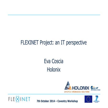 Smarter Manufacturing Sustainable Futures 3 FLEXINET project Overview | PDF