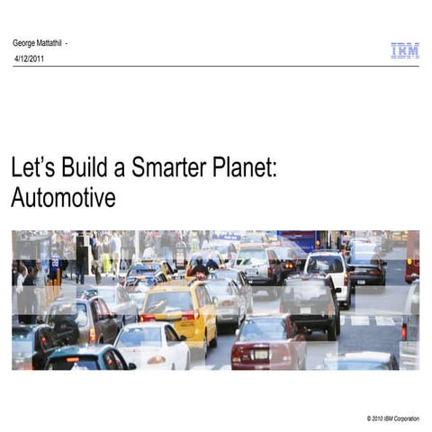 Smarter planet: Automotive