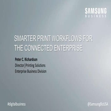 Smarter Print Workflows for the Connected Enterprise | PPTX