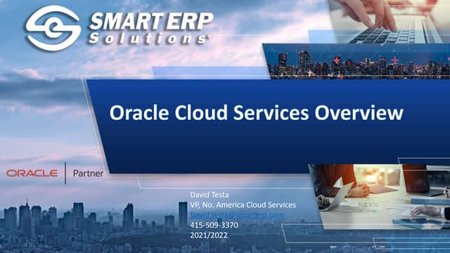 Smart erp solutions   oracle cloud services overview - 2021 - 2022