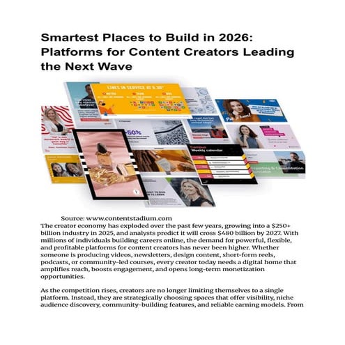 Smartest Places to Build in 2026_ Platforms for Content Creators ...