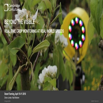 Beyond the visible - real time crop monitoring at real world speeds