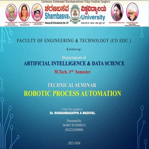 Robotic process automation (RPA) is the application of technology that allows...