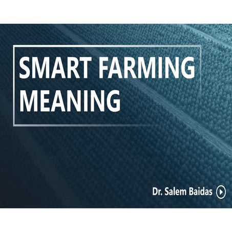Smart Farming Meaning    