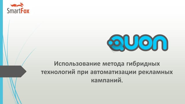 Использование метода гибридных технологий при автоматизации рекламных кампани...