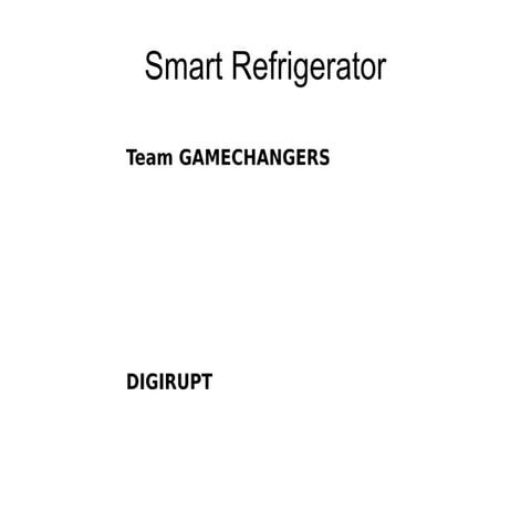 Smart Refrigerator