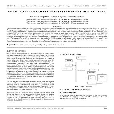 Smart garbage collection system in residential area