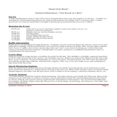 Smart Girls Rock! - Outreach in a Box