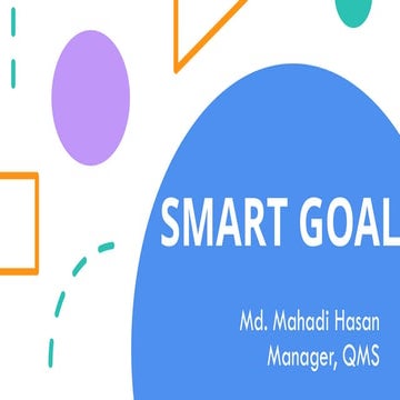 SMART Goal Setting simple steps by Mahadi Hasan,