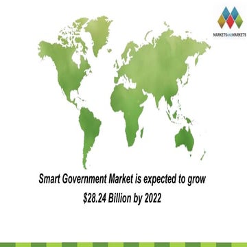 Smart government market is expected to grow $28.24 billion by 2022