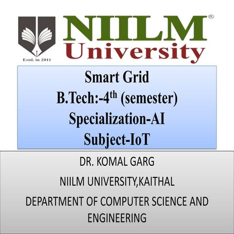 Role of IoT and AI in Smart Grid and Energy Management | PDF