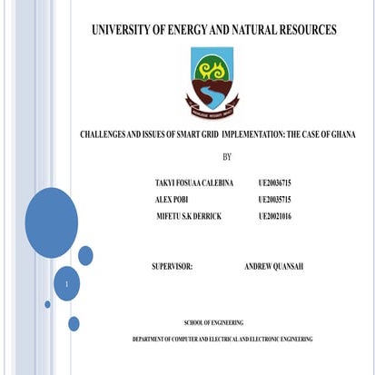 Smart grid implementation challenges in ghana | PDF
