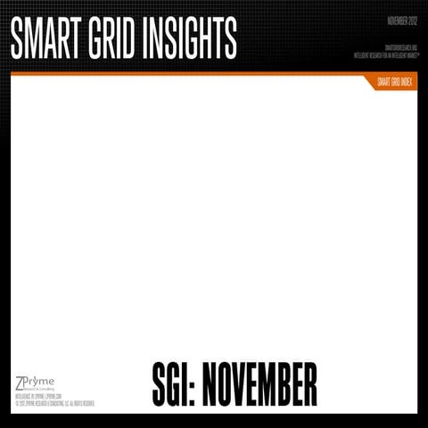 [Smart Grid Market Research] Smart Grid Index: November 2012 - Zpryme Smart Grid Insights