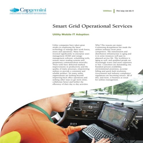 Smart Grid Operational Services: Utilities Mobile IT Adoption