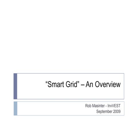 Smart Grid Overview