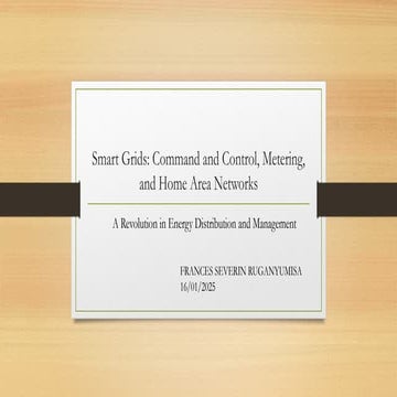 Smart Grids Selected Topics, Advanced Metering Infrastructure