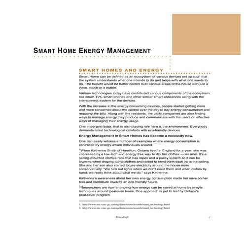 Smart  Home Energy Management