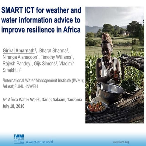 Smart ICT for Climate and Weather Information