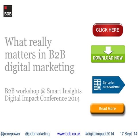 Smart Insights #digitalimpact2014 b2b workshop Sept 2014