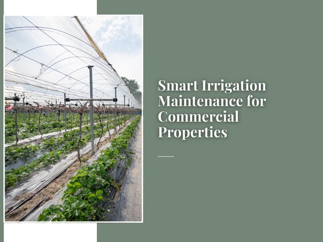 Smart Irrigation Maintenance for Commercial Properties