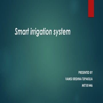 Iot based smart irrigation system | PPTX