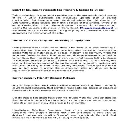 Smart IT Equipment Disposal_ Eco-Friendly & Secure Solutions(1).doc