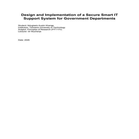 Design and Implementation of a Secure Smart IT Support System for ...