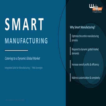 Smart manufacturing | PPTX