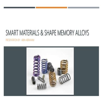 Smart materials & shape memory alloys | ABIN ABRAHAM